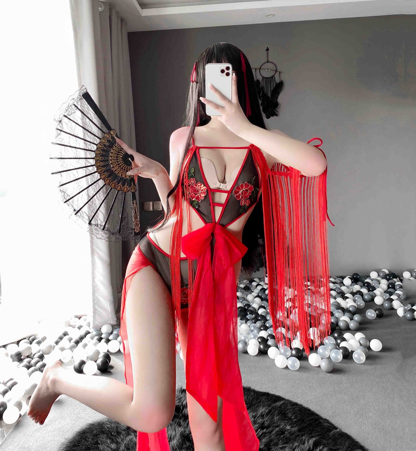 T-2460 Ancient Chinese style sexy dancer set - Quusvik