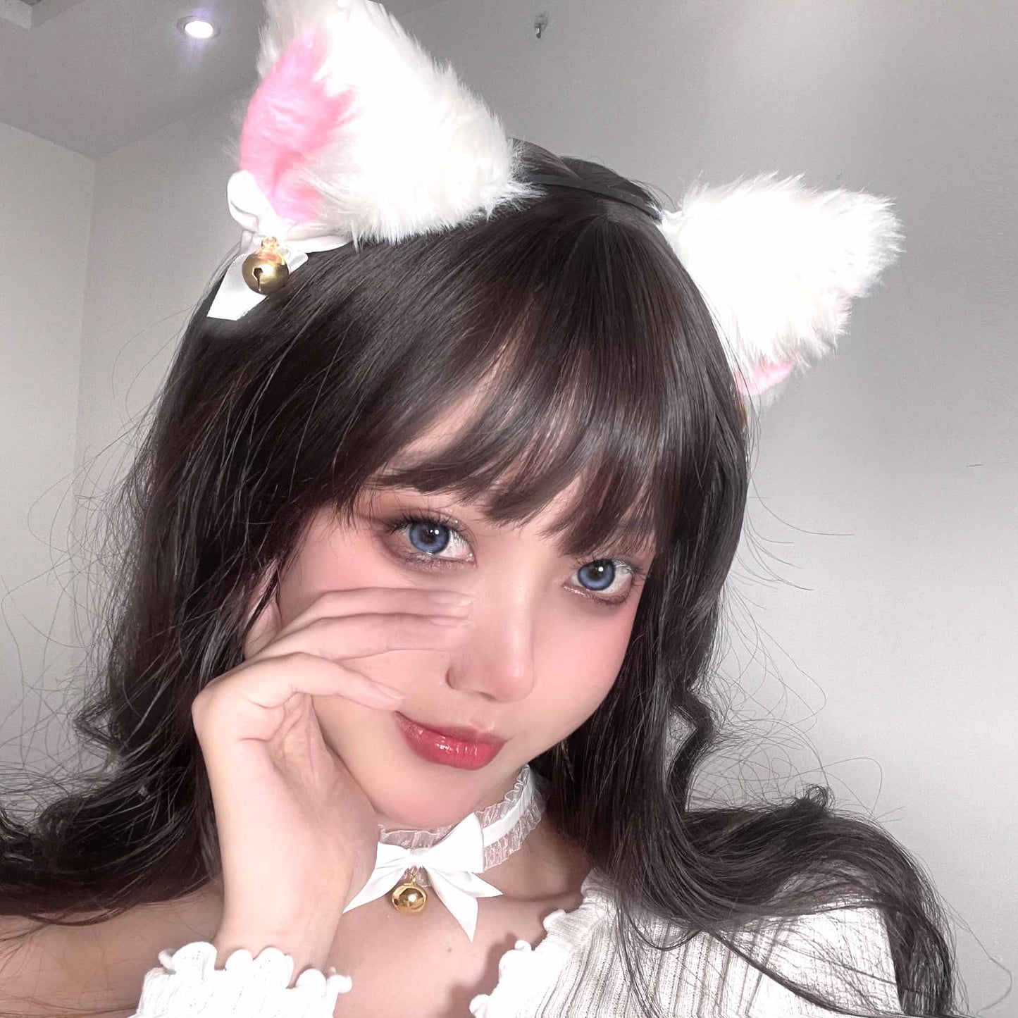 Plush Cat Ear Hairband with Bell P-1404