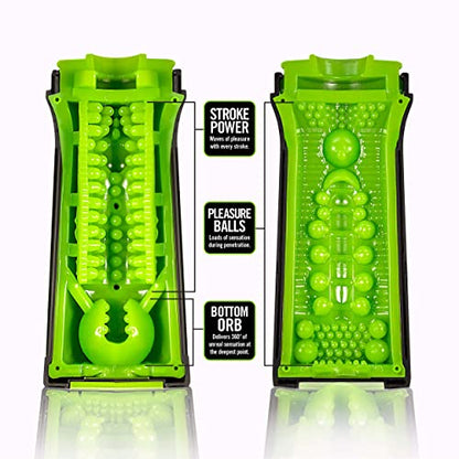 Quusvik- M for Men M2 Masturbator Cup - Multiple Pleasure Chambers for Powerful Sensations During Penetration - Quusvik