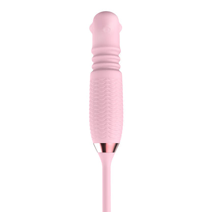 Quusvik- 3-in-1 Blooming Sexy Pink Rose Toy Rotating Pearls Telescopic Tongue-licking Vibrator - Quusvik