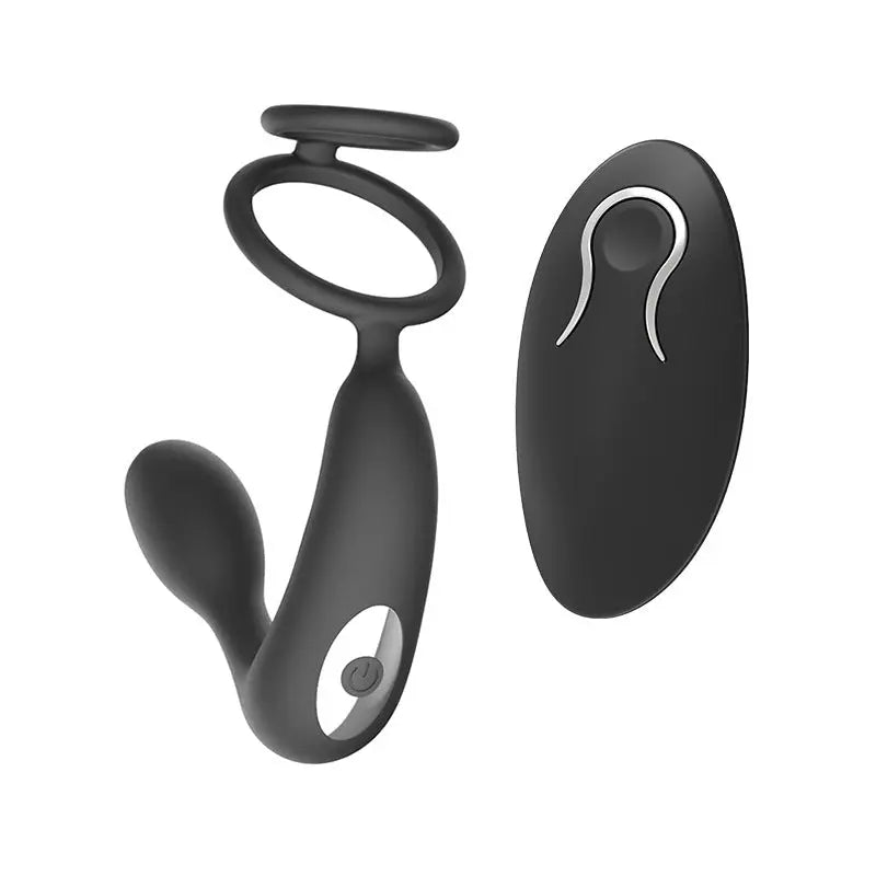 Quusvik remote control lock semen vibration anal plug for men with front and rear atrium stimulation, masturbation device, penis massage collar2