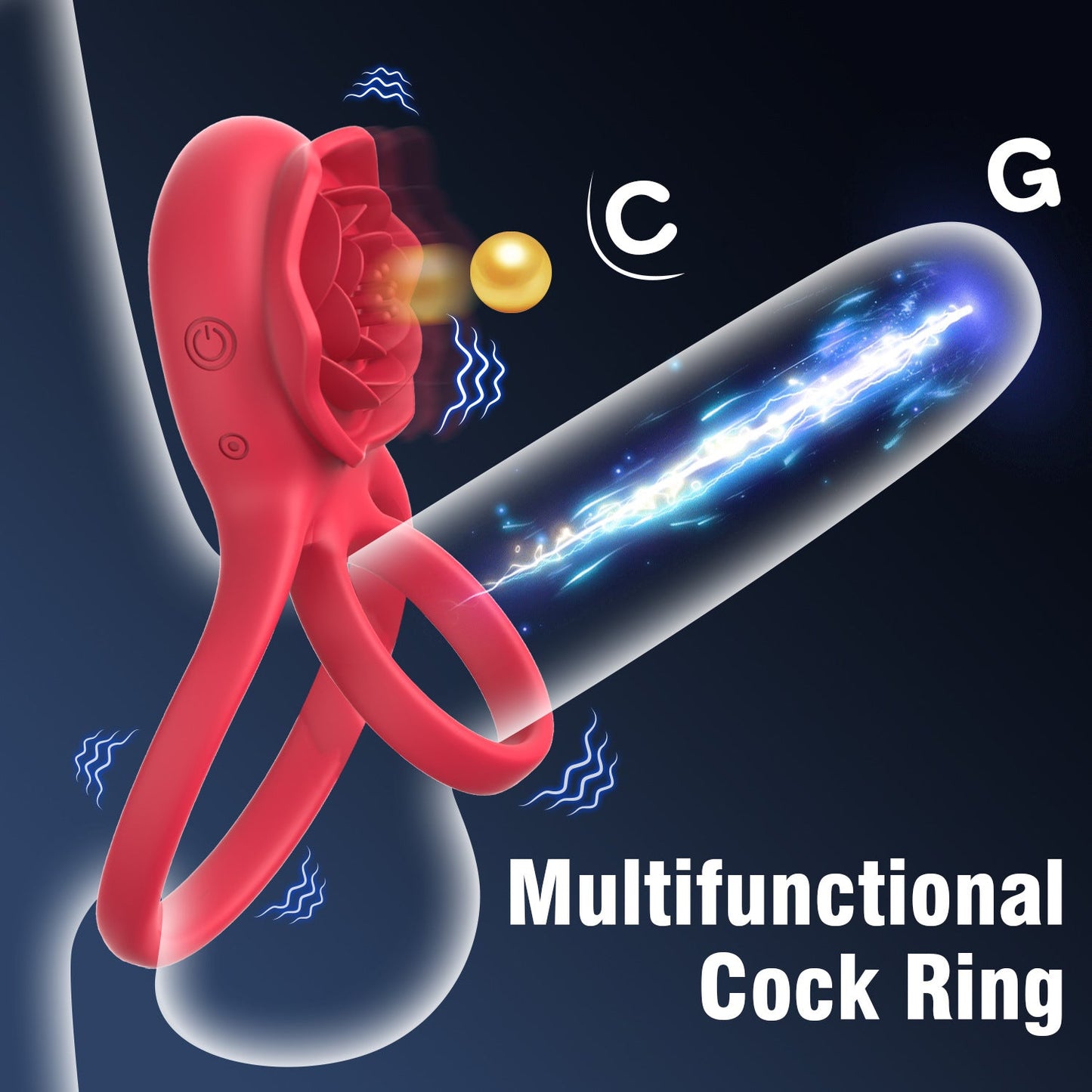 Lurevibe - Rose Cock Ring Vibrator & Clit Stimulator - Lurevibe