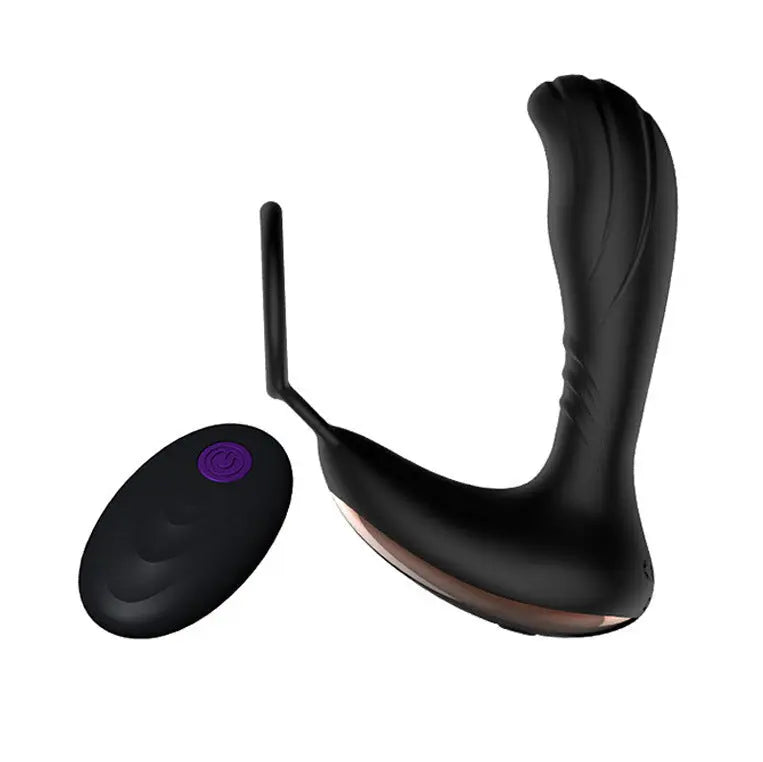 Quusvik vibrating prostate massager and anal vibrator with cock ring and remote control1