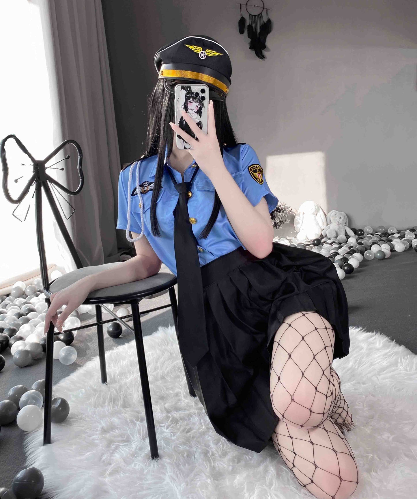 T-1016 Sexy Pajamas Emotional Fun CN Female Police Uniform Set - Quusvik