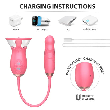 Quusvik Rose Tongue Extender Clitoris Sucker0