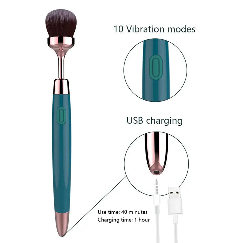 Quusvik vibrating foundation brush for flawless makeup application0