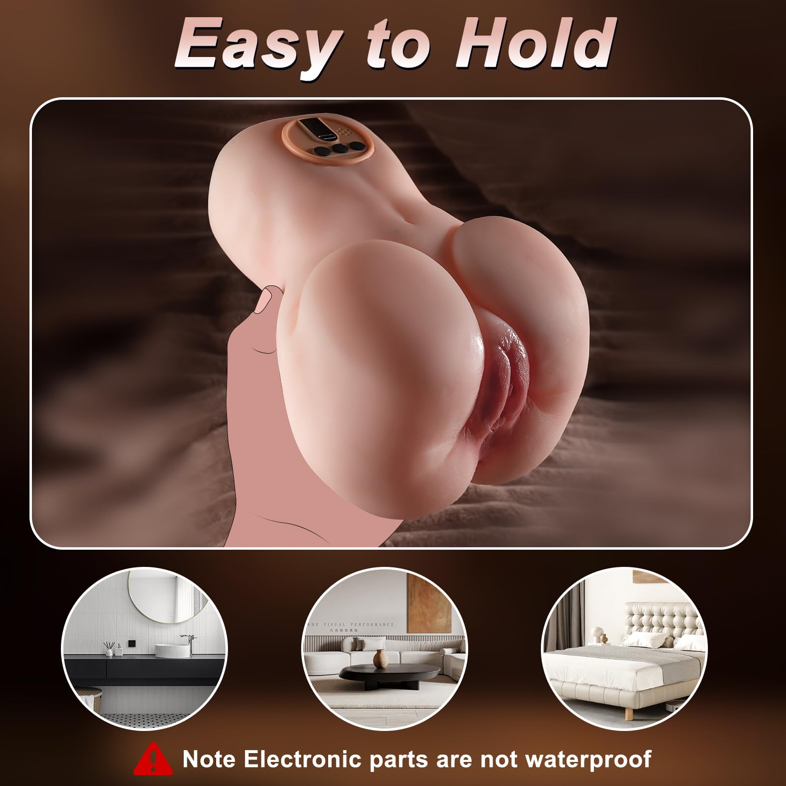 Quusvik- Sex Dolls Sex Toys for Men with 7 Wriggling 3 Vibrating Modes,Male Masturbator Pocket Pussy