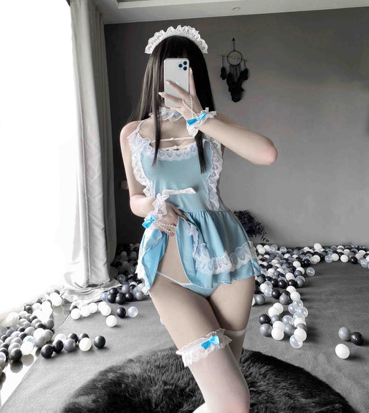 T-2451  Uniform seduction cosplay home sexy maid outfit - Quusvik