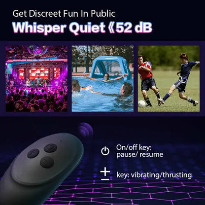 Quusvik - 10 Thrilling Vibration 3 Thrusting Silicone Remote Control Cock Ring Anal Vibrator Gay toy - Quusvik