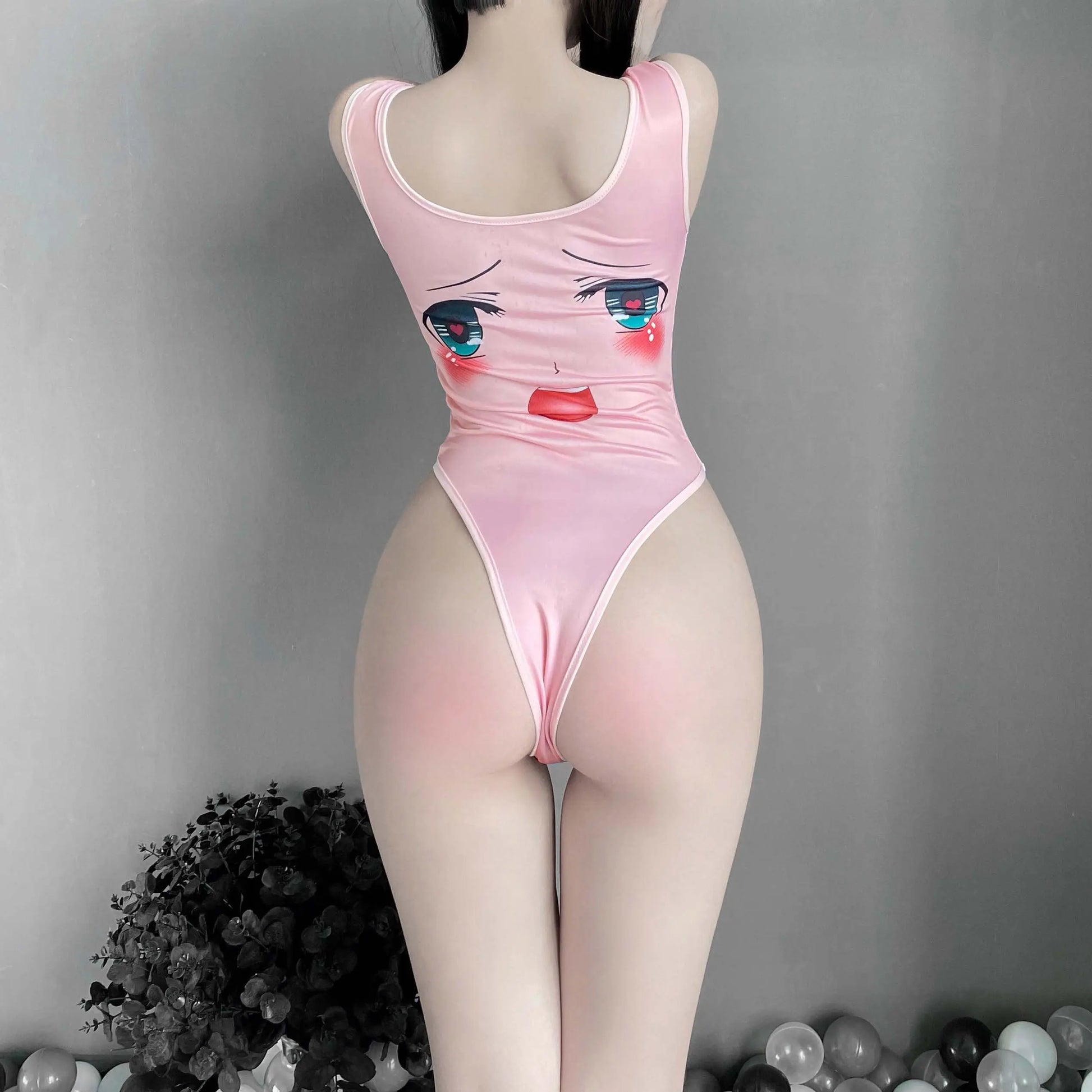 T-2477 Stretch open crotch one-piece swimsuit cosplay - Quusvik