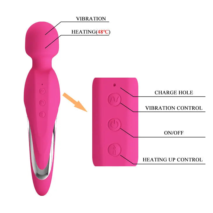 Quusvik rechargeable 7-function heated massage wand vibrator for women3