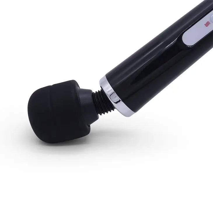 Quusvik black 10-speed rechargeable vibrating massager wand for women1