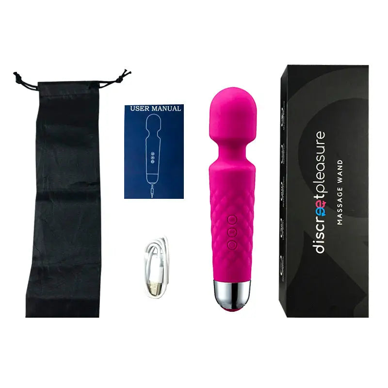 Quusvik Pink Vibrating Massager Wand for Women1