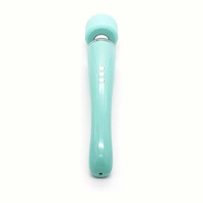 Quusvik green curved rechargeable wand vibrator for women0