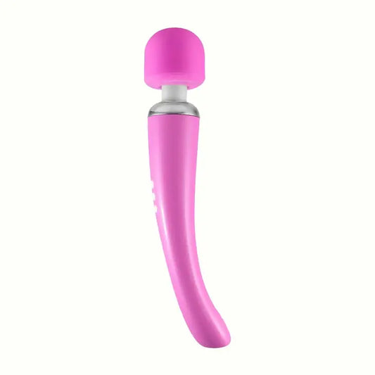 Quusvik Pink Curved Rechargeable Wand Vibrator for Women5