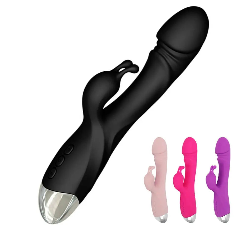 Quusvik Rabbit Vibrator for Vagina, G Spot, Clitoris, and Nipple Stimulation - Dual Stimulator Massager Women's Toy7