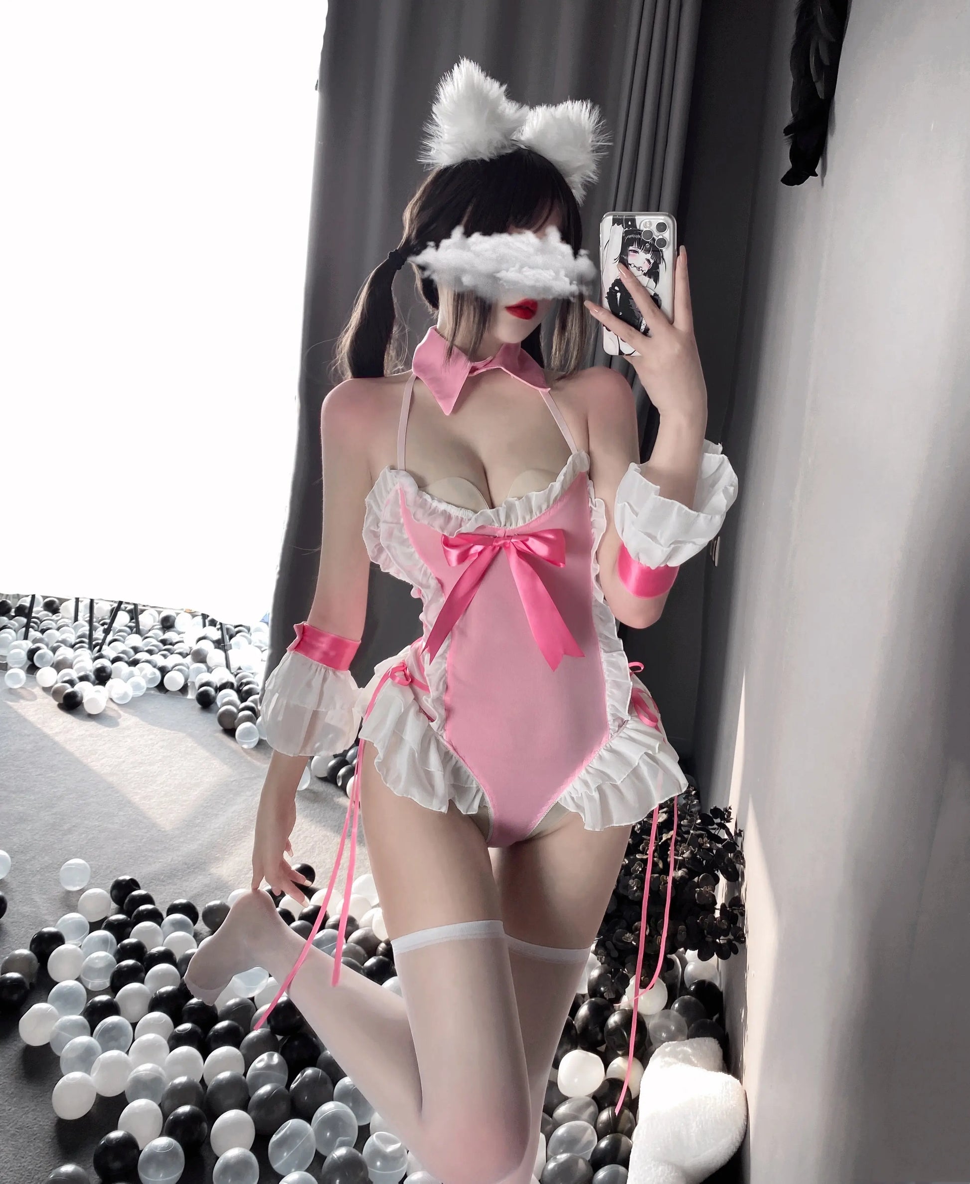 T-2529 Opening one-piece maid pure uniform - Quusvik