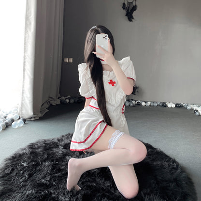 T-2537 Female nurse seduces plus-size uniform sexy pajamas passion set role play - Quusvik