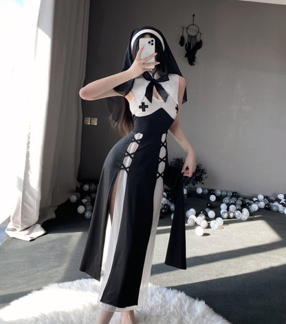 T-2717 Temptation nun cute uniform set - Quusvik