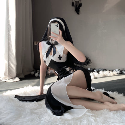 T-2717 Temptation nun cute uniform set - Quusvik