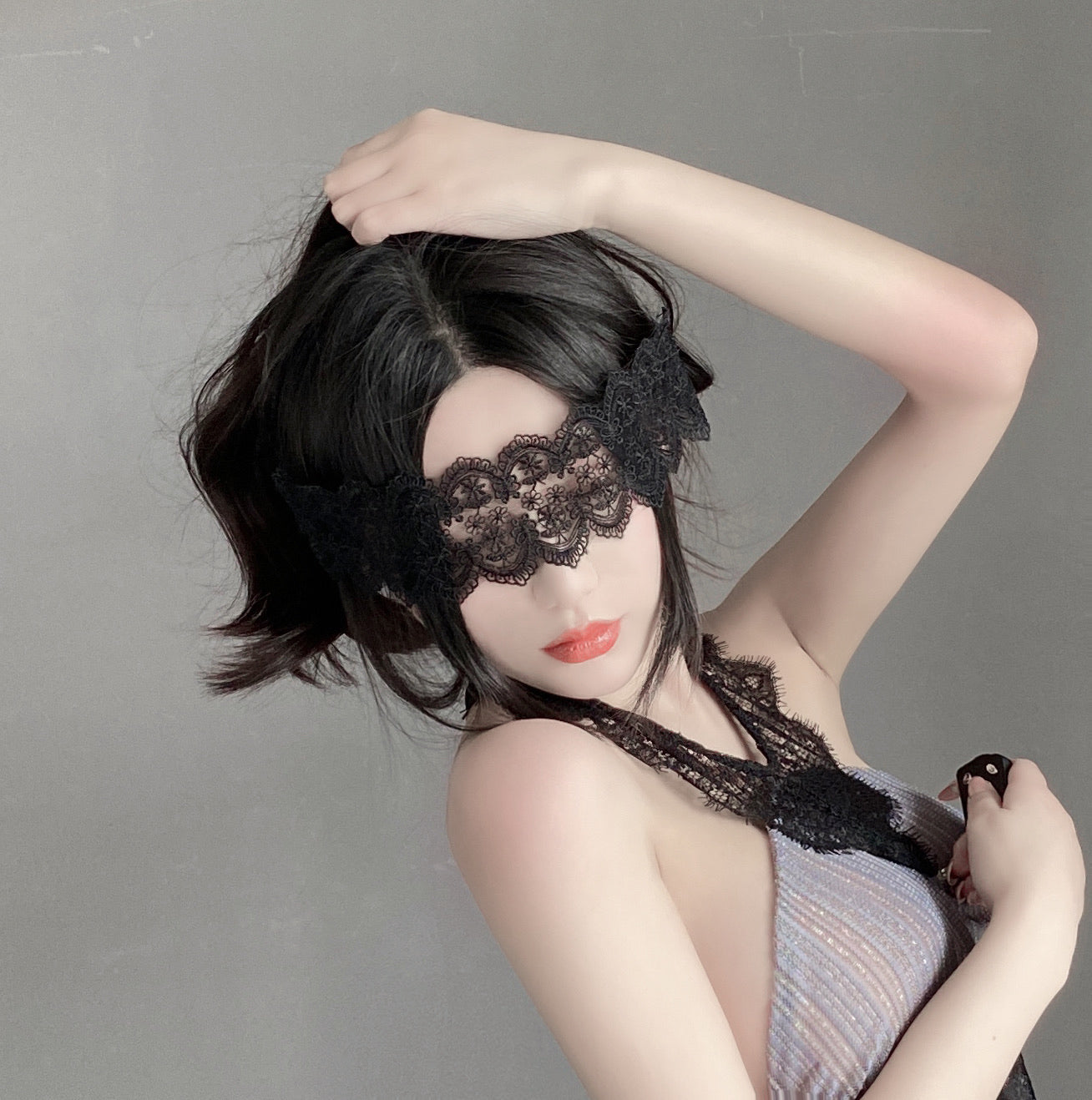 T-3039 3040 Seductive sheer lace eye patch - Quusvik