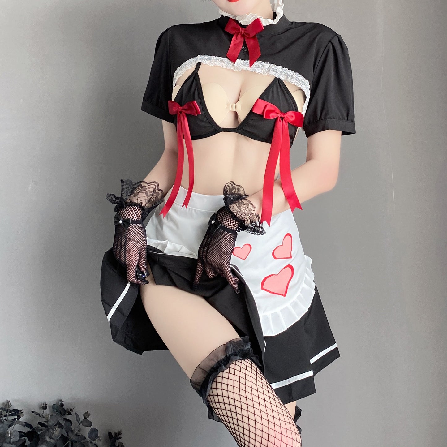 T-2620 Cute maid dress passion uniform seduction set - Quusvik
