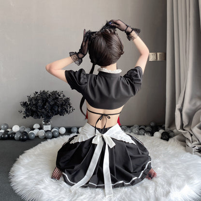 T-2620 Cute maid dress passion uniform seduction set - Quusvik