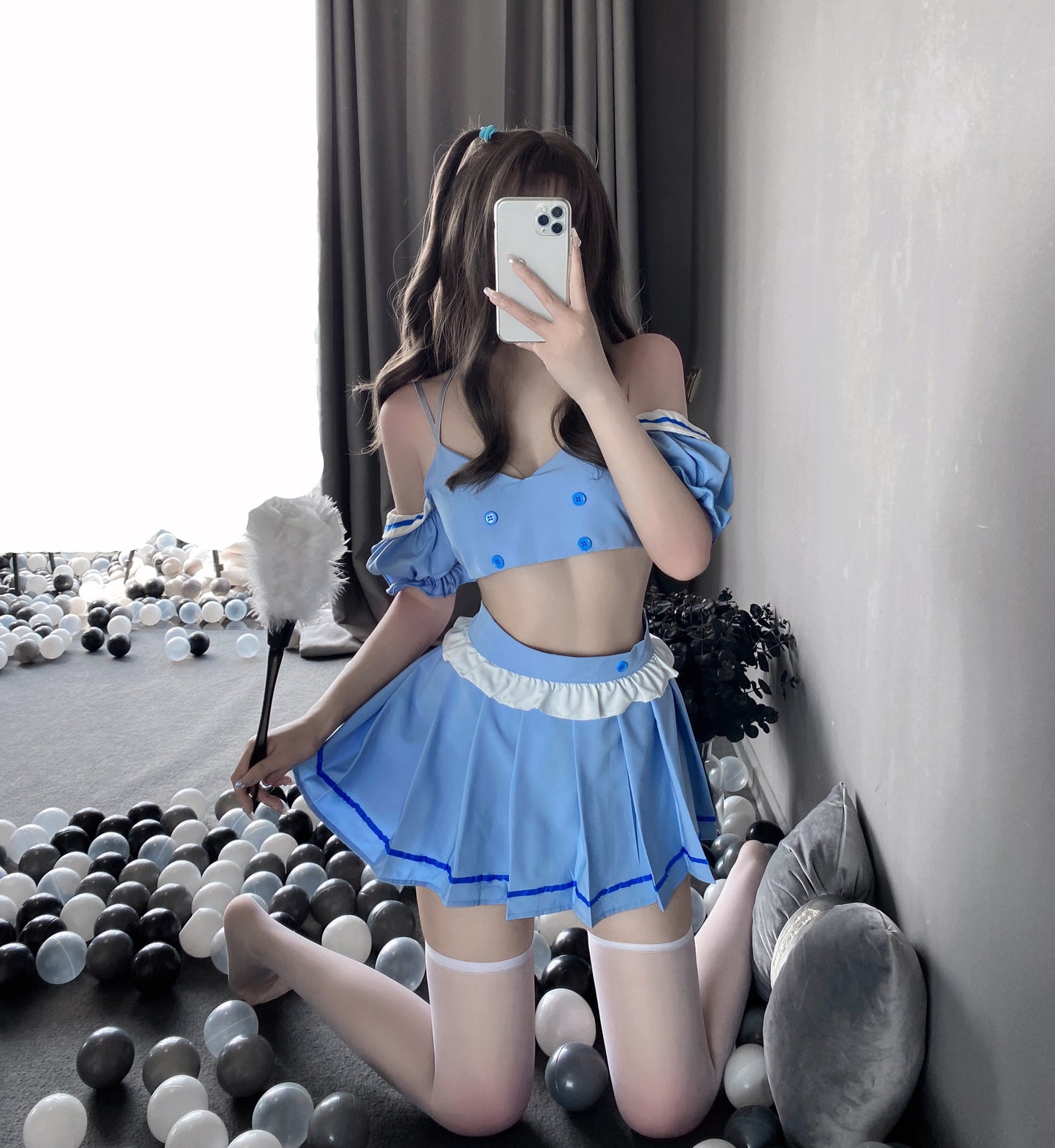 T-2547 Sexy sailor dress preppy sweet pure desire short skirt - Quusvik