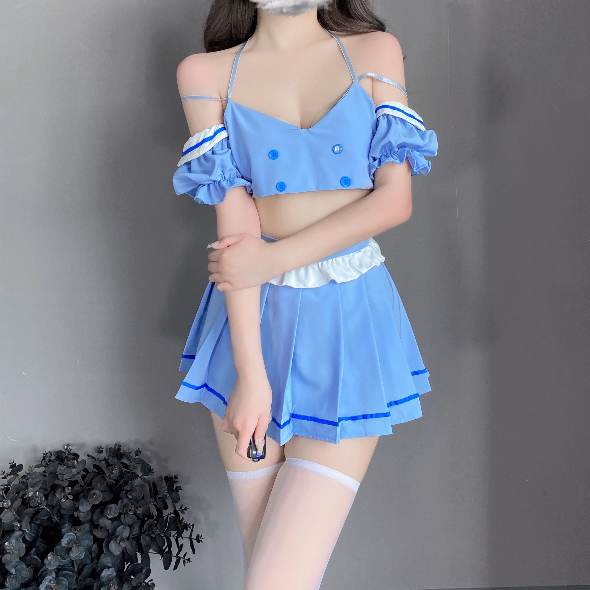 T-2547 Sexy sailor dress preppy sweet pure desire short skirt - Quusvik