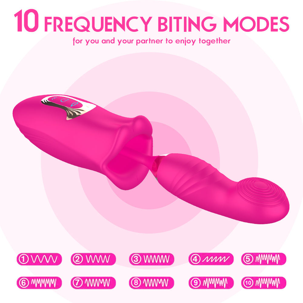 Quusvik Rose Kiss Bite Vibrator for G-spot and Clitoral Stimulation with Vagina Sucking Feature9