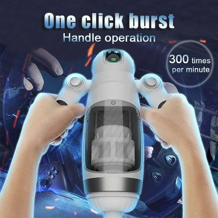 Quusvik- Bella Bot - Robot Telescopic Vibration Male Penis Stroker - Quusvik