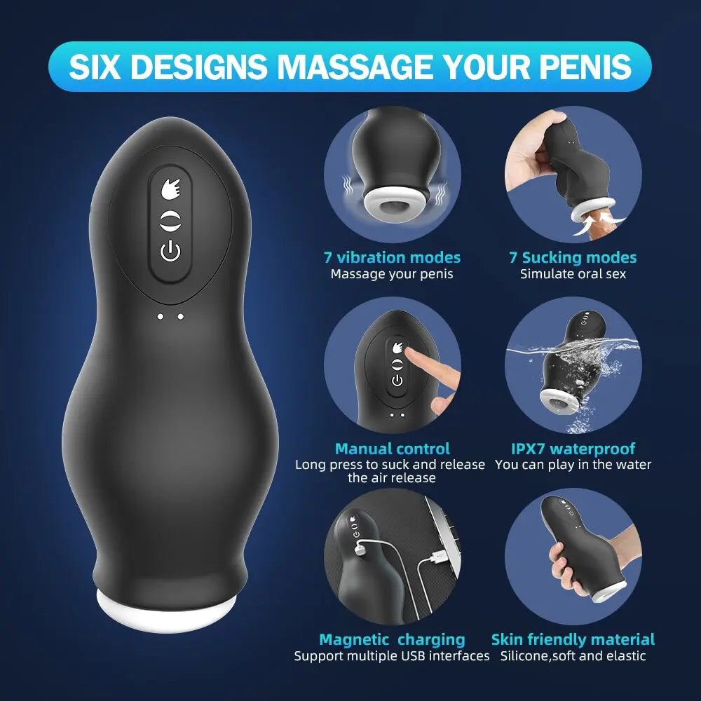 Quusvik Automatic Male Masturbator Cup with Glans Massager and Vibration Features3