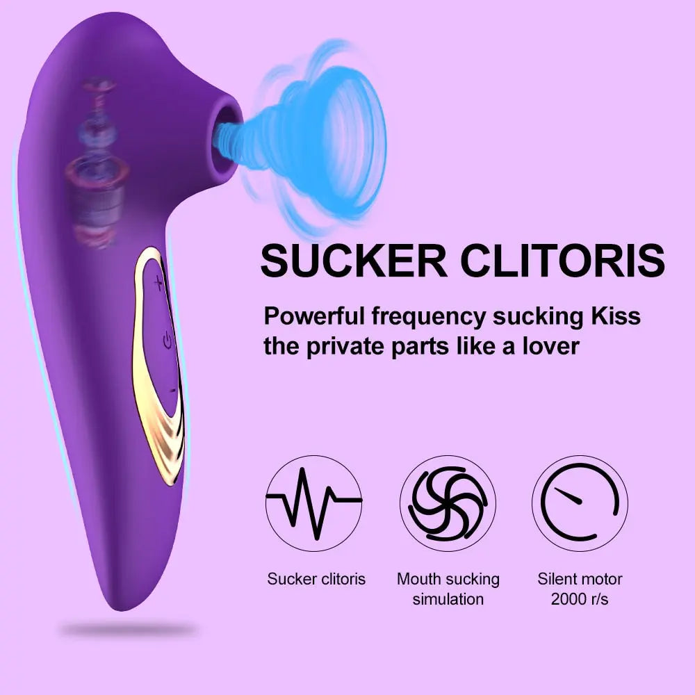 Quusvik clitoral sucker vibrator for women with nipple and G-spot suction features7