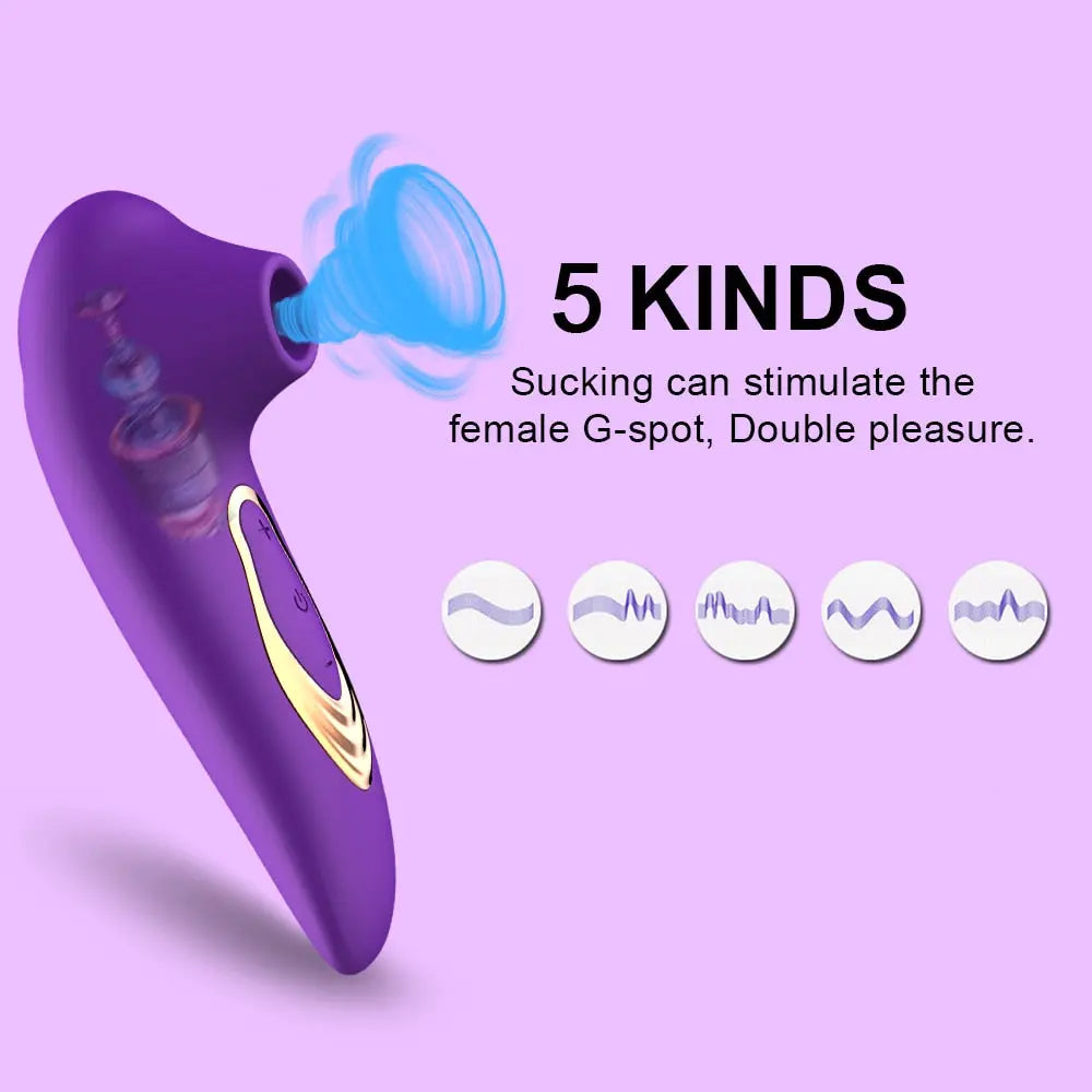 Quusvik clitoral sucker vibrator for women with nipple and G-spot suction features5