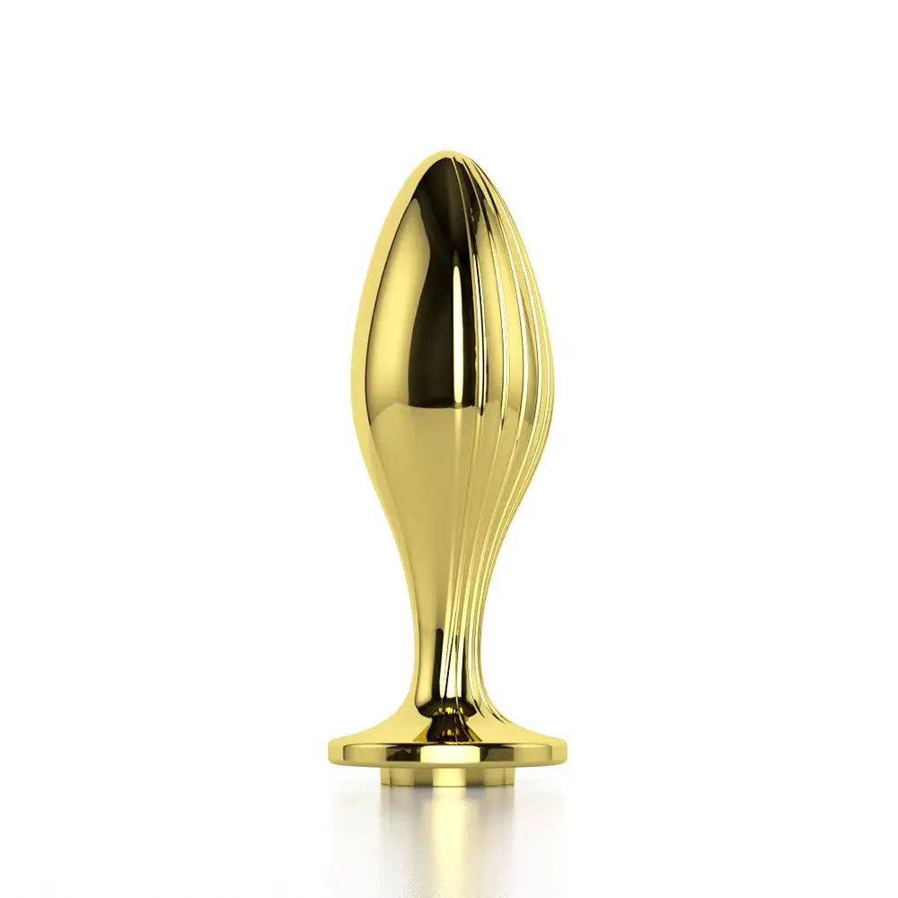 Quusvik metal butt plug with streamer design in gold for sexual wellness4