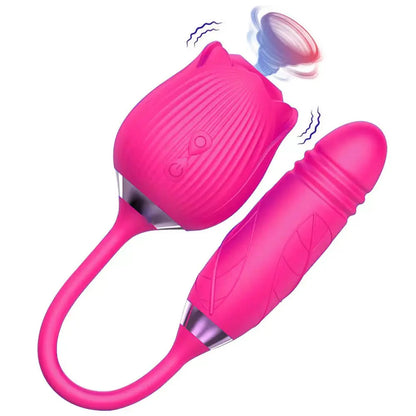 Quusvik-Rose 2nd generation female toy vibrator sucking licking sex device clitoris sucker - Quusvik