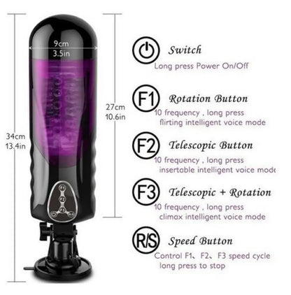 Quusvik Sucking Masturbation Cup with Telescoping Rotating Heating features for men2