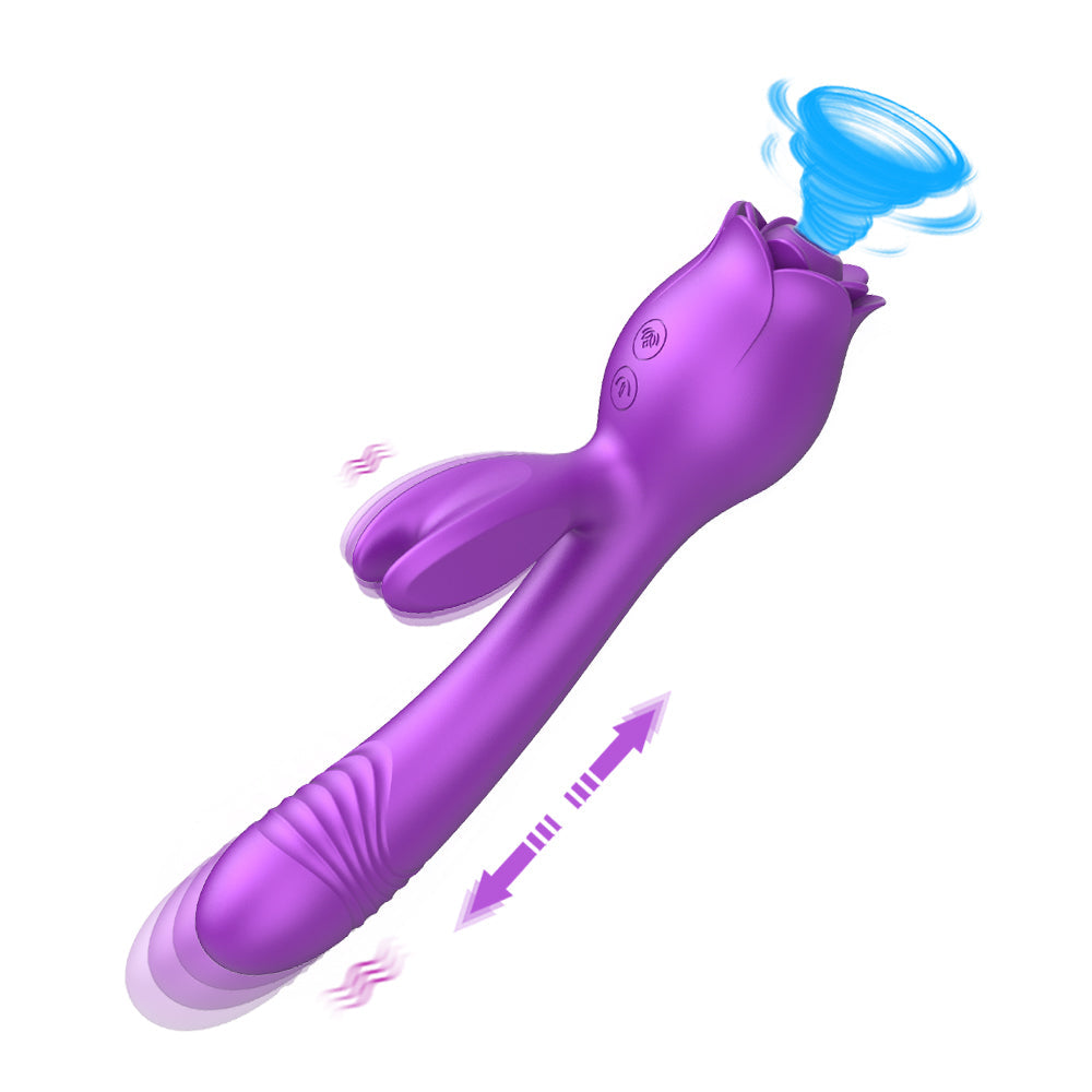 Quusvik- Rose Vibrator G Spot Clitoral Stimulator - Quusvik