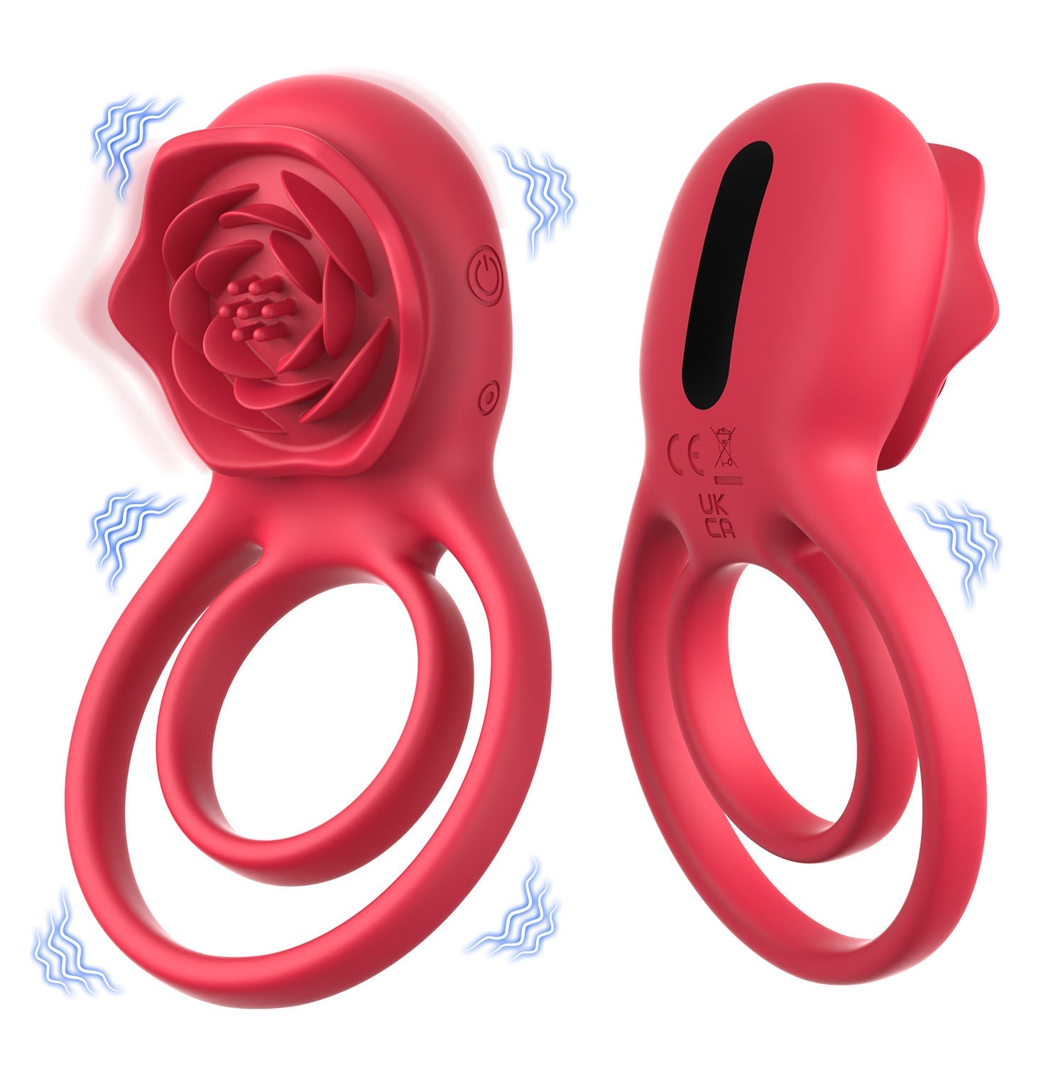 Quusvik- Rose Cock Ring Vibrator & Clit Stimulator - Quusvik