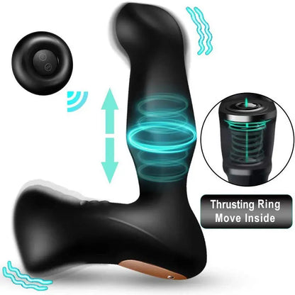 Quusvik Thrusting Anal Vibrator Prostate Massager with Cock Ring for intimate pleasure3