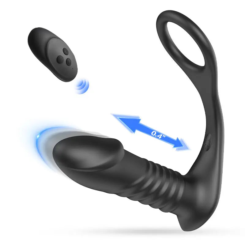 Quusvik Vibrating Cock Ring with 10 settings and remote control for anal stimulation, gay toy1