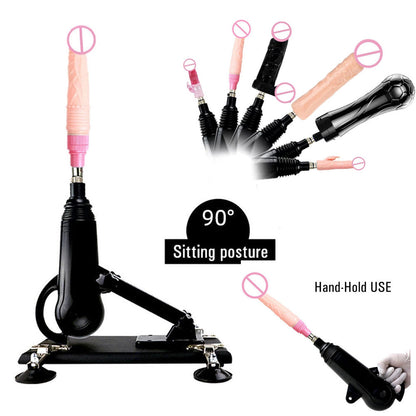 Quusvik automatic sex machine with strong motor and black dildo masturbator0
