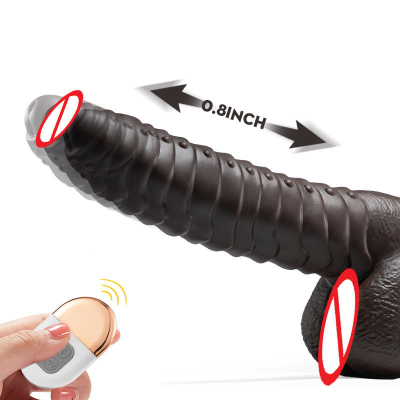 Quusvik- Telescopic Dildo Silicone Realistic Big Fake Penis Dildo Vibrator - Quusvik