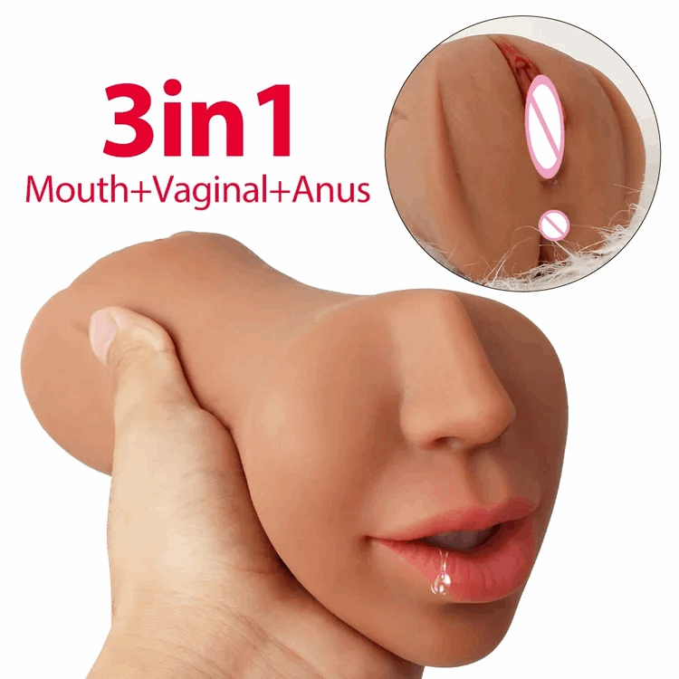 Quusvik- 3 In 1 Male Masturbator Oral Vagina Anus - Quusvik