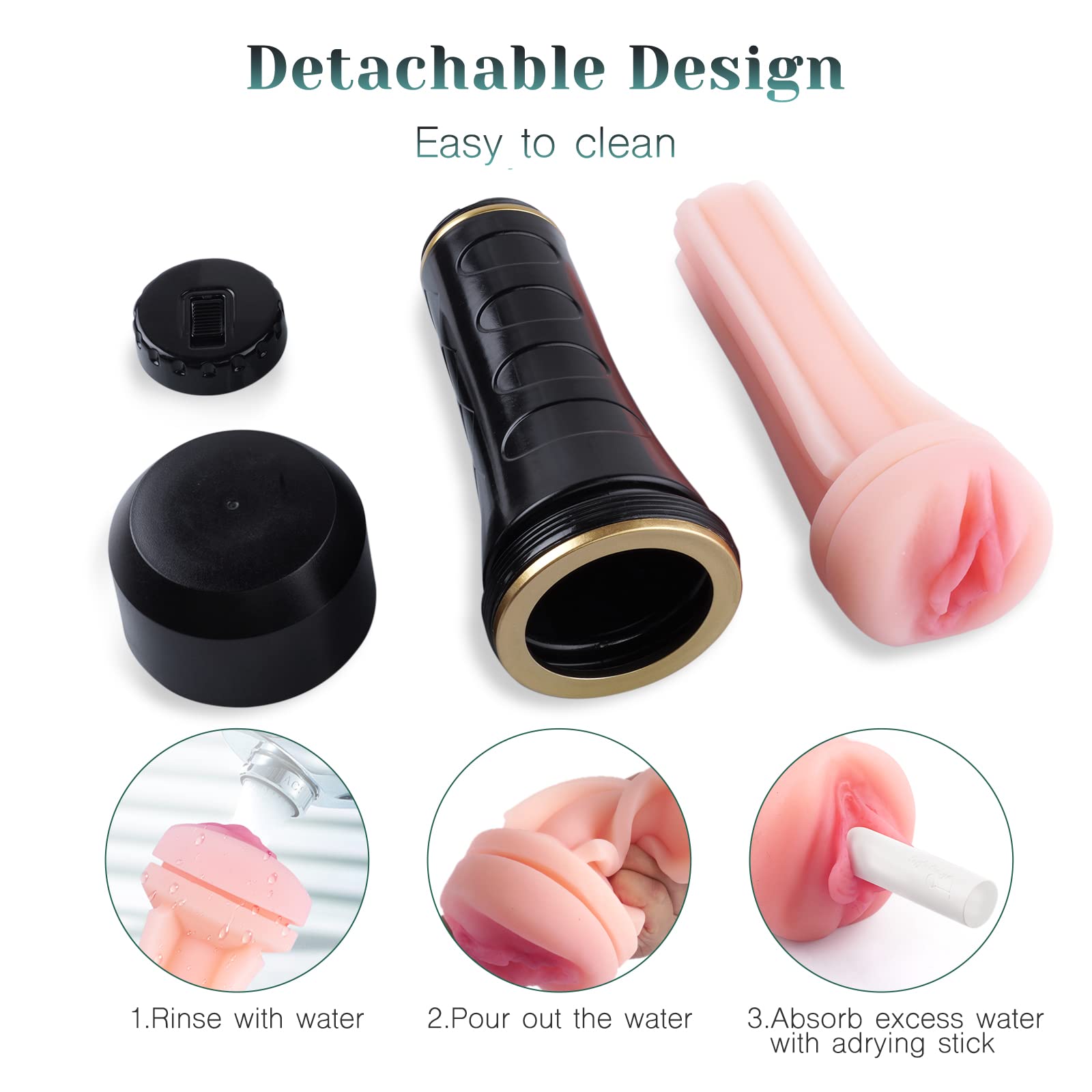 Quusvik- Male Masturbators Cup  Realistic Textured Pocket Vagina Pussy Masturbation Stroker - Quusvik