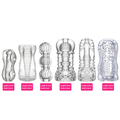Quusvik- Male Delay Trainer, Masturbation Cup, Transparent Aircraft Cup - Quusvik