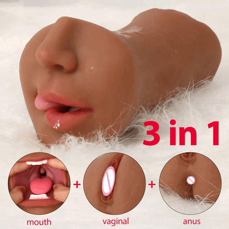 Quusvik- 3 In 1 Male Masturbator Oral Vagina Anus - Quusvik