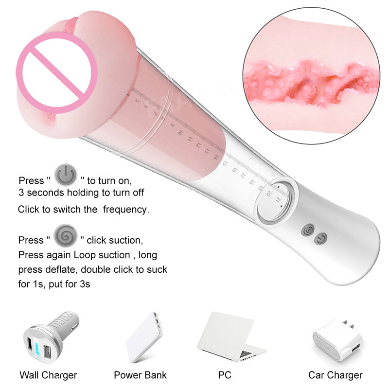 Quusvik- Male Masturbation Cup Penis Extender Vacuum Pump - Quusvik