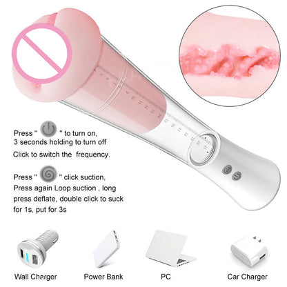 Quusvik- Male Masturbation Cup Penis Extender Vacuum Pump - Quusvik