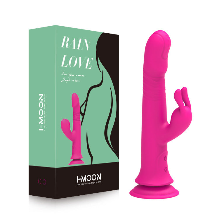 Quusvik- Rain Love Thrusting Strong Shock Rabbit Vibrator With Suction Cup - Quusvik